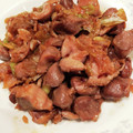 youjas's cooksnap of when they made ﾒﾁｬ旨♡砂肝と長ねぎのピリ辛炒め.