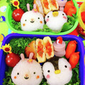S＊mama♡'s cooksnap of when they made キャラ弁＊簡単♪俵形おにぎりうさぎちゃん.