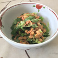 明日の風☆'s cooksnap of when they made 三つ葉と桜えびの納豆あえ☆柚子胡椒風味♪.