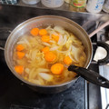 シノンルーズベルト's cooksnap of when they made 簡単♪豆腐と玉ねぎと人参 卵の白だし煮！.