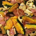 やえまりも's cooksnap of when they made 蓮根ベーコン椎茸かぼちゃの和辛子★秋炒め.