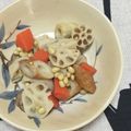 おはなすき's cooksnap of when they made 蓮根と大豆・竹輪の煮物♪.
