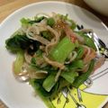 ポメちょん's cooksnap of when they made 小松菜とカニカマのレンジお浸し.