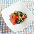SP♪'s cooksnap of when they made ★ ほうれん草とツナとトマトのごま和え★.