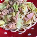 chocoraママ's cooksnap of when they made 簡単！キャベツとツナの和風柚子胡椒パスタ.