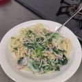 Citycycles's cooksnap of when they made ほうれん草とベーコンのクリームパスタ.