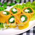putimiko's cooksnap of when they made 彩りオードブル✿スモークサーモンの卵巻き.