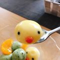 ブレイン食堂's cooksnap of when they made かわいい！無限ひよこの白玉だんご.