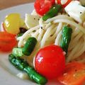 sæki's cooksnap of when they made ✿トマトとアスパラの冷製パスタ✿.