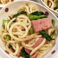クック甘党。's cooksnap of when they made ウィンナーと小松菜の✿和風❀焼きうどん✿.