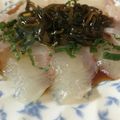 おのみちゃん's cooksnap of when they made 簡単すぎる鯛の昆布〆風、和風カルパッチョ.