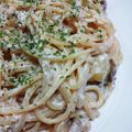 MintHawaii's cooksnap of when they made フライパン1つ！牛乳で蟹クリームパスタ。.