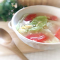 ウマし's cooksnap of when they made 5分で完成！トマトとレタスの卵スープ♪.