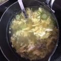 ☆にゃん＆りの☆'s cooksnap of when they made 餃子のタネの残りでポカポカネギ生姜スープ.