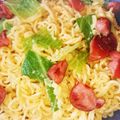 月颯♪'s cooksnap of when they made ちぎりソーセージの塩ラーメンカルボナーラ.