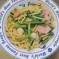 arutoren's cooksnap of when they made のびると菜の花のパスタ.