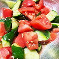 y_u♡'s cooksnap of when they made トマトときゅうりの中華和え.