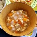 クック89LA6X☆'s cooksnap of when they made 1歳幼児食 根菜と鶏肉のほっくり煮.