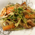 ベティ３'s cooksnap of when they made 豆苗と蓮根、豚肉のオイスターソース炒め.