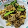 みわたけ's cooksnap of when they made 豚バラ★小松菜★卵のふんわり炒め.