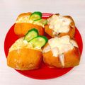 のんべぇヒロ's cooksnap of when they made ディナーロールでロティサリーチキンサンド.