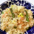 しげその's cooksnap of when they made 鮭の炊き込みチーズアスパラごはん.
