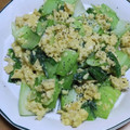55才のおじさん's cooksnap of when they made 簡単な一品【青梗菜と卵の塩炒め】.