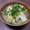 96nekozizi's cooksnap of when they made あまった鶏肉のゆで汁で☆めちゃ旨ラーメン.
