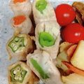 のんたんΣ's cooksnap of when they made ❦スナップエンドウと新じゃがの肉巻き❦.