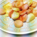 めみたん☆'s cooksnap of when they made 長芋と魚肉ソ炒めだし醤油粒マス絡め.
