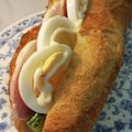 大魔女's cooksnap of when they made ベーコンとたまごのバケットサンド.
