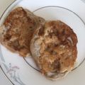 クック1M8PQL☆'s cooksnap of when they made ふわふわ！そば粉とバナナのパンケーキ.