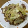 ♡くりーむ♡'s cooksnap of when they made 豚コマとキャベツのスタミナ胡麻生姜焼き♪.