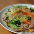 gongmei's cooksnap of when they made スイートチリ★挽肉とブロッコリーの卵炒め.