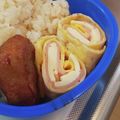 あゆたっくん's cooksnap of when they made お弁当に☆くるくるハムチーズ卵焼き.
