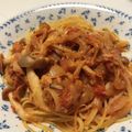 Nana983's cooksnap of when they made トマトとツナのアンチョビ入りパスタ.