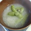 ゆずカフェ's cooksnap of when they made 冷凍枝豆の味噌汁.