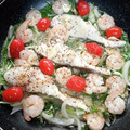 STimeBlues's cooksnap of when they made タラとエビのアクアパッツァ風♡時短♪簡単.