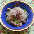 ゆきらっくま's cooksnap of when they made 糸こん 豚肉 ネギのすき焼き風★お弁当に.