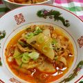 赤い電話's cooksnap of when they made 大根と豚肉の甘辛キムチ煮.