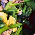 ウキュ's cooksnap of when they made サッと炒めて【豚小松菜と卵のサッと炒め】.