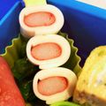 いやんのん＊'s cooksnap of when they made お弁当おかず☆チーズカニカマ♪キャラ弁に.