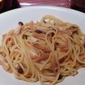 きつねほし★'s cooksnap of when they made 絶品しめじとなめ茸瓶のバター醤油パスタ.