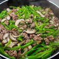 ｸﾏﾘｴ's cooksnap of when they made ひき肉とピーマンのオイスター丼.