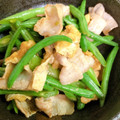 クックN1BNAV☆'s cooksnap of when they made ささげと油揚げと豚バラ肉の炒め物.