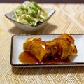 自炊する壁's cooksnap of when they made 白菜と鶏ひき肉の薄揚げ包み。.