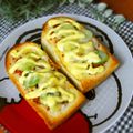 haruku221's cooksnap of when they made すき焼きふりかけと長葱のトースト.