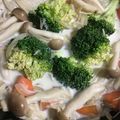 お願いひつじ's cooksnap of when they made ☆キノコとブロッコリーの和風ＭＩＬＫ煮♪.