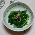 nyangomama's cooksnap of when they made 簡単！めんつゆで、わさび菜のおひたし♪.