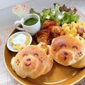 ちゃんりこ16's cooksnap of when they made クマちゃんパンで♪いないいないばぁ！.